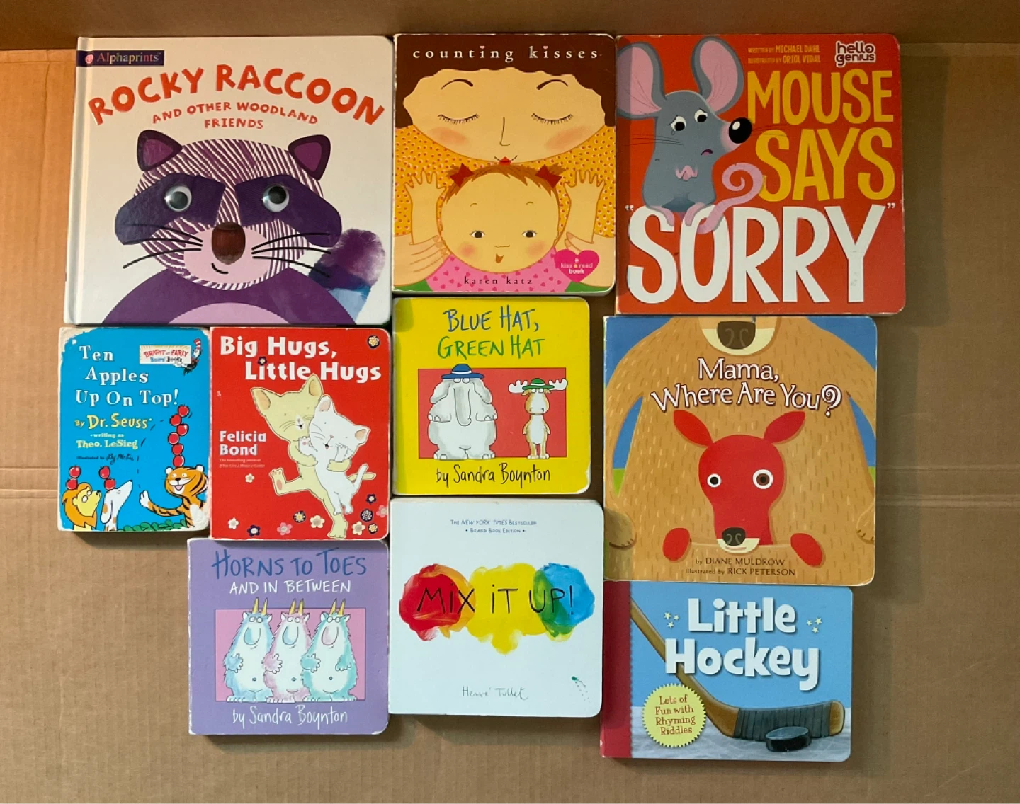 Lot of 10 Children's Board Books - Counting Kisses, etc.