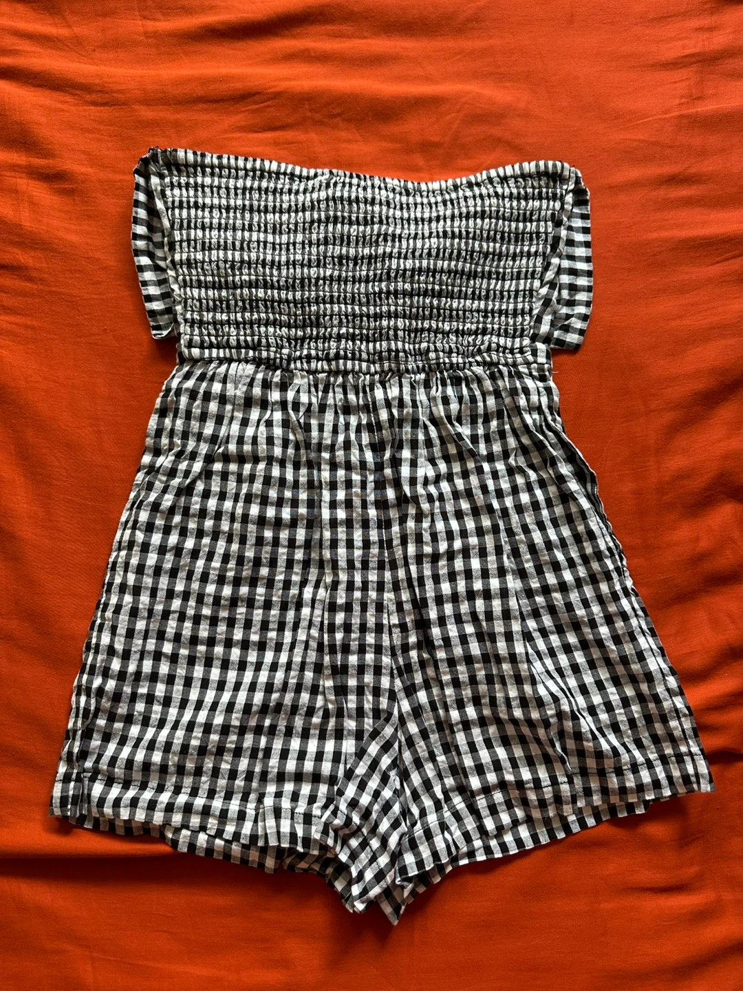 Japna Gingham Strapless Romper - photo 3
