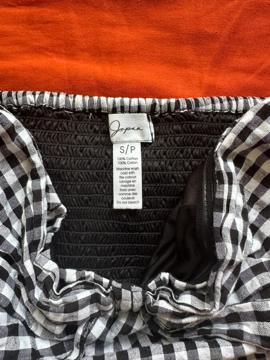 Japna Gingham Strapless Romper - photo 4