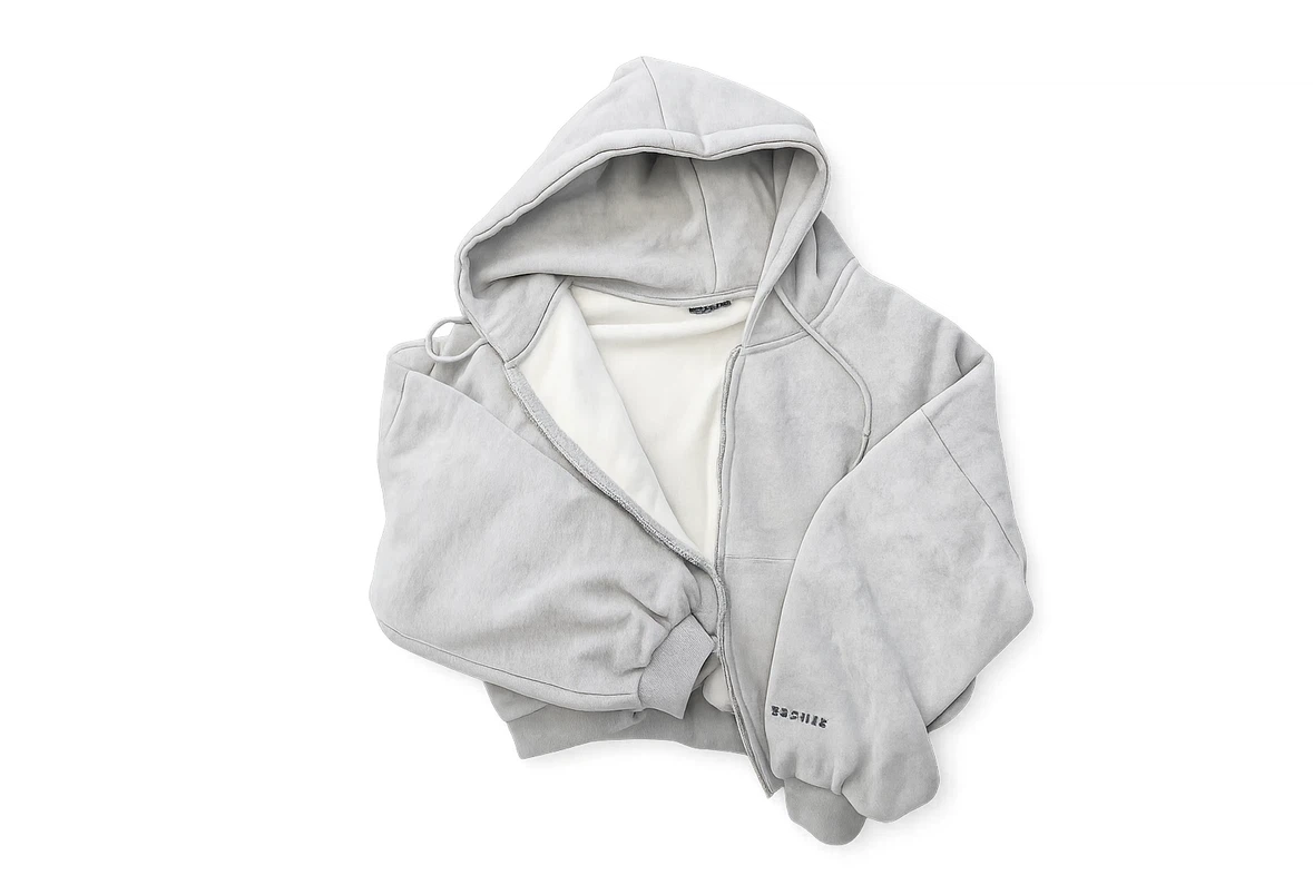 Xexymix Cropped Zip-up Hoodie - Gray (Free Size)
