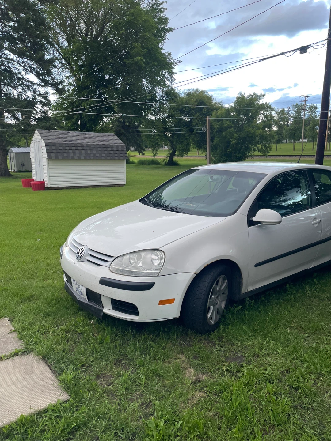 White Volkswagen Golf