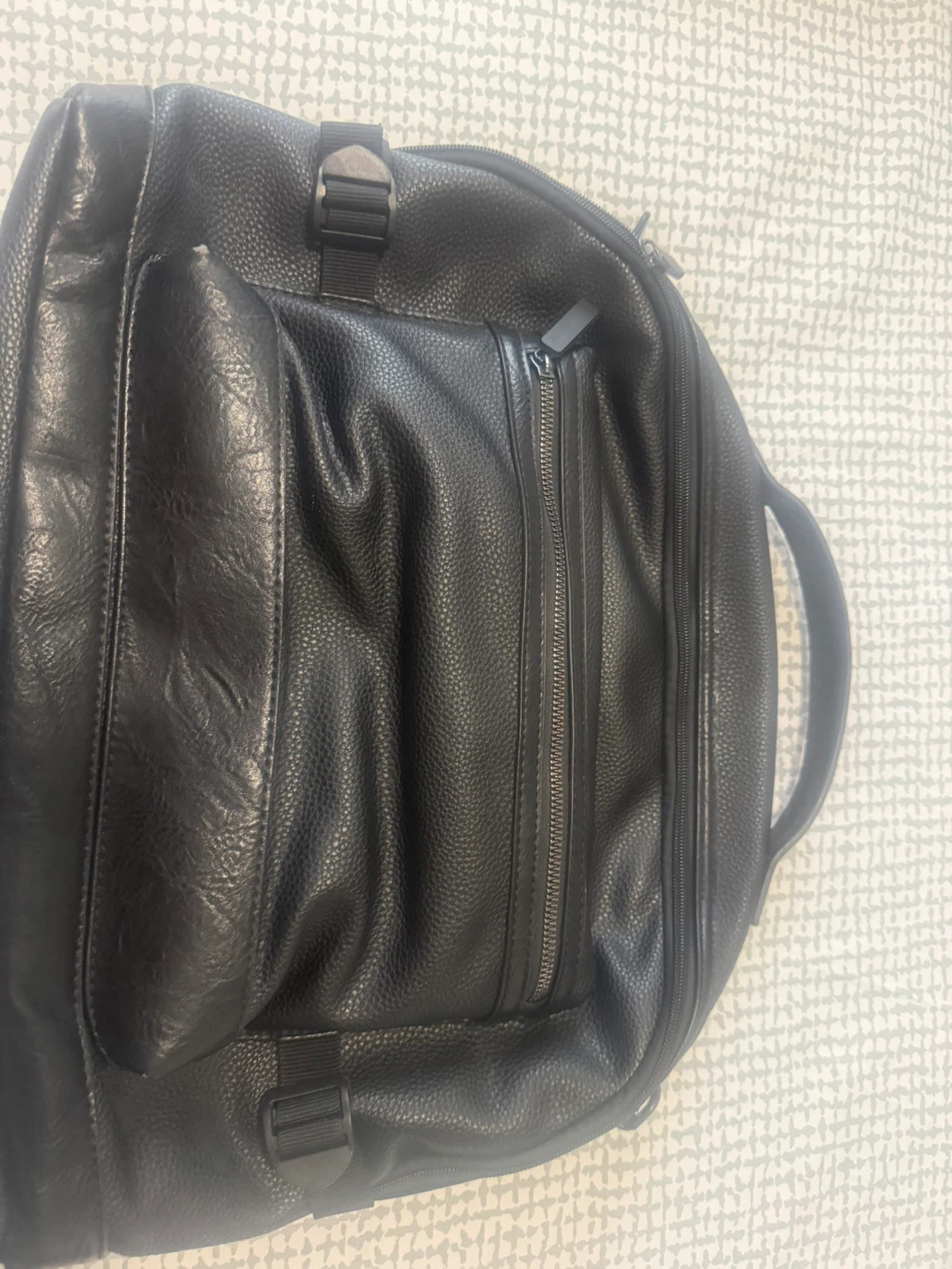 Black Faux Leather laptop bag