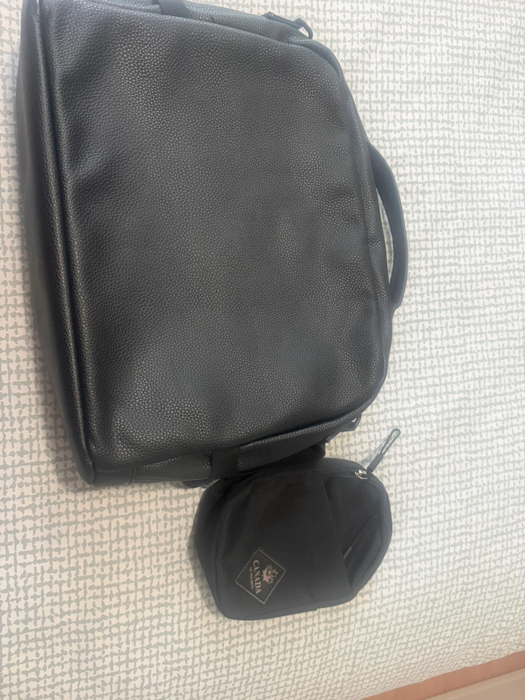 Black Faux Leather laptop bag - photo 4
