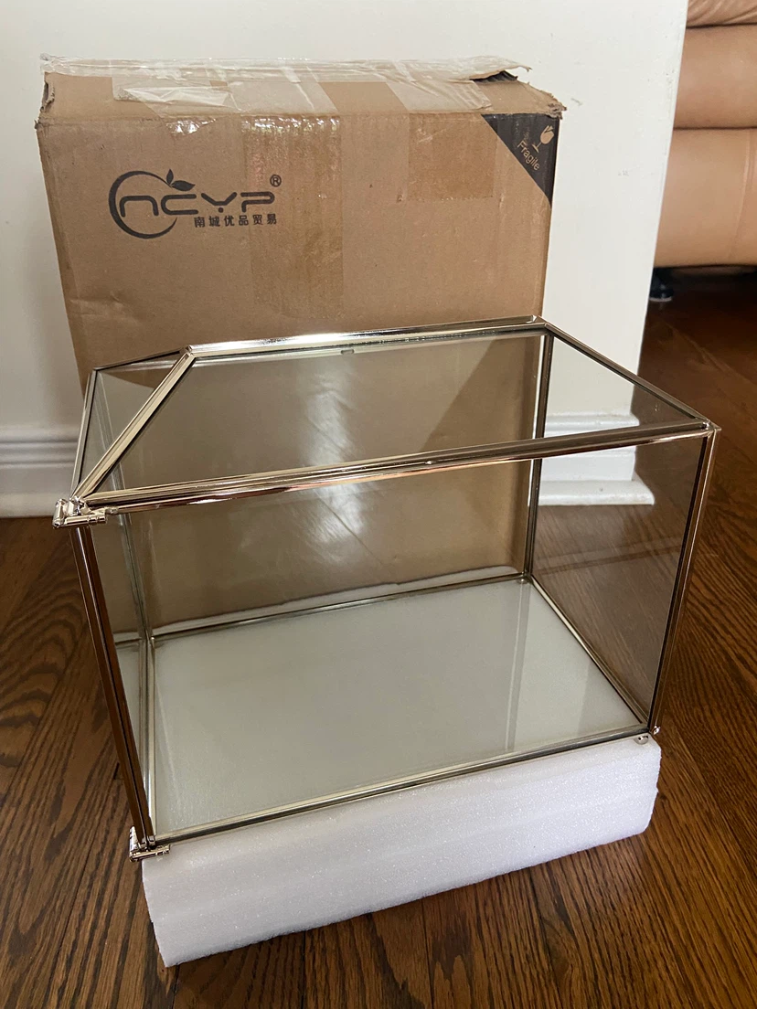 Wedding Glass Card Box with Heart Lock