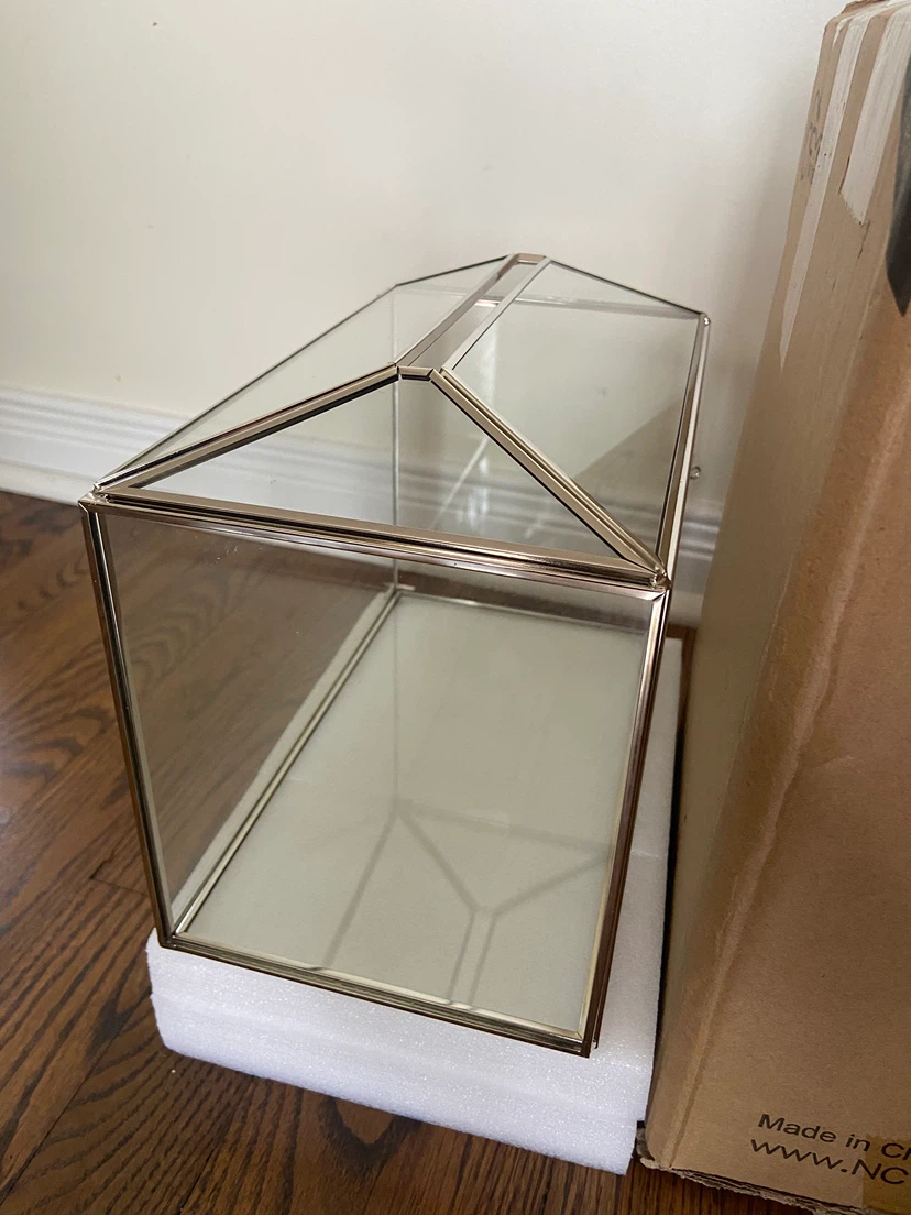 Wedding Glass Card Box with Heart Lock - photo 4