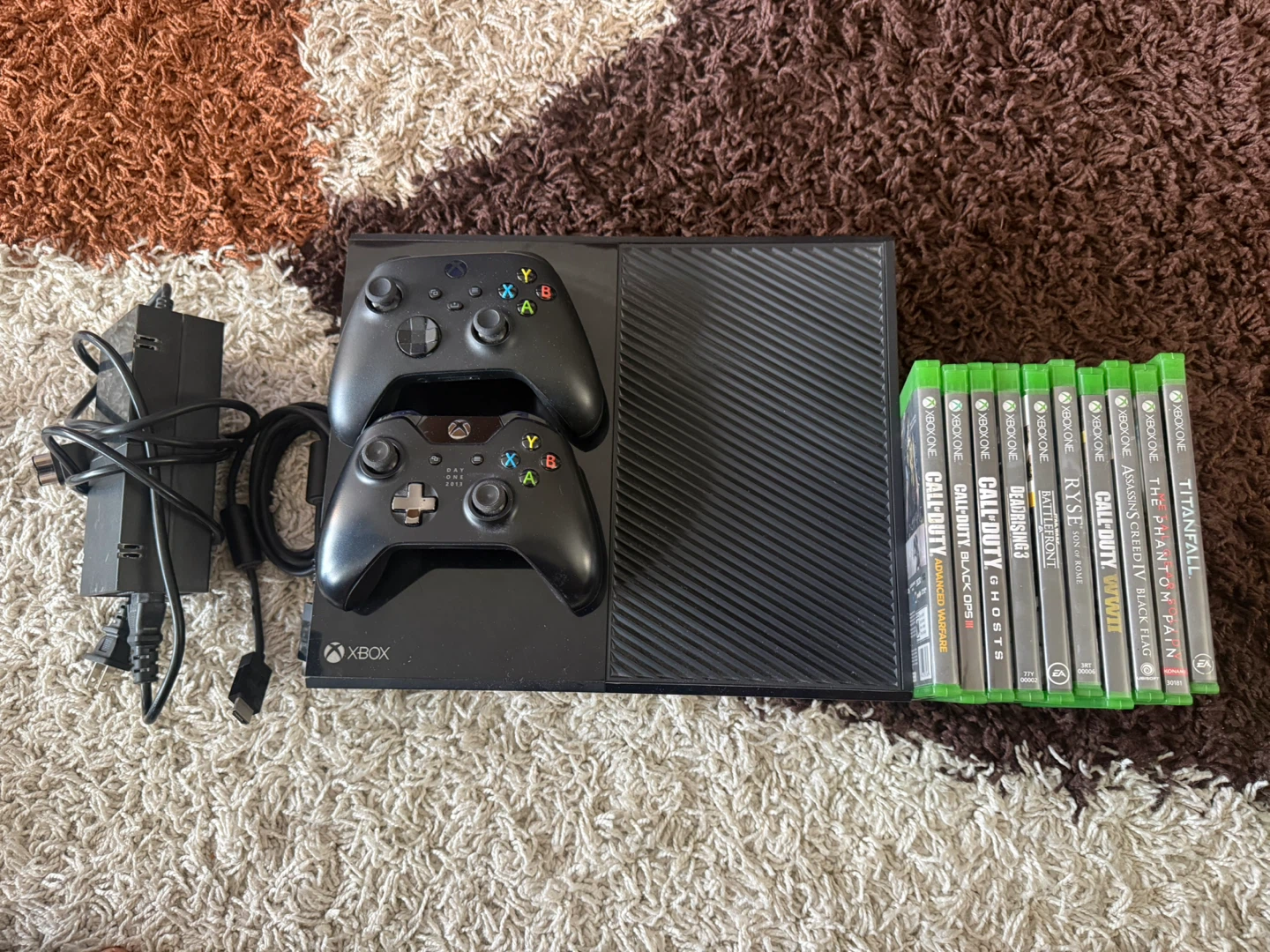 Xbox One Console with 2 Controllers and 10 Games