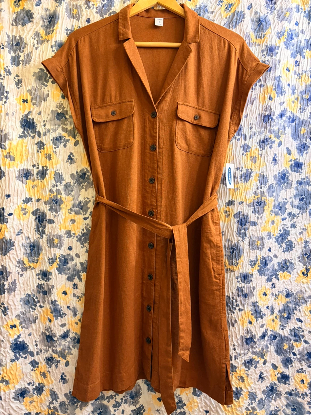 New Linen Blend Tie-Belt Shirt Dress - photo 4