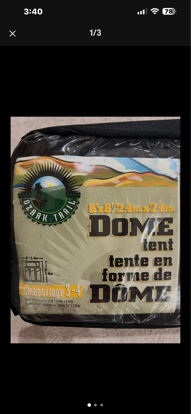 Ozark Trail 8x8 Dome Tent new 🆕