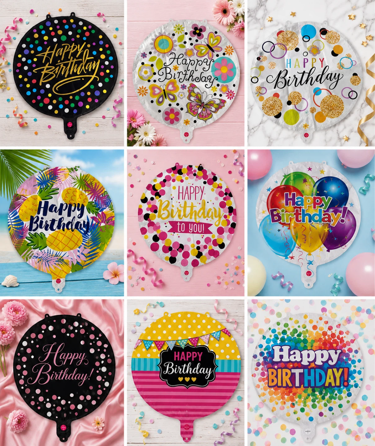 Happy Birthday Foil Balloons