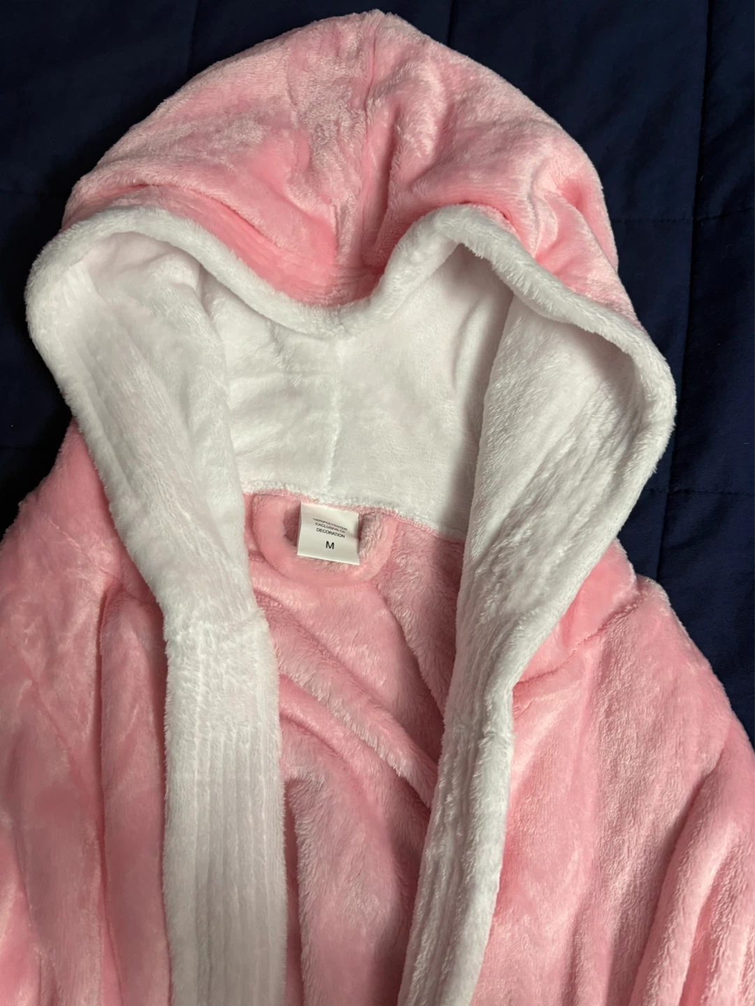 Pink Hooded Robe - Size M - photo 2