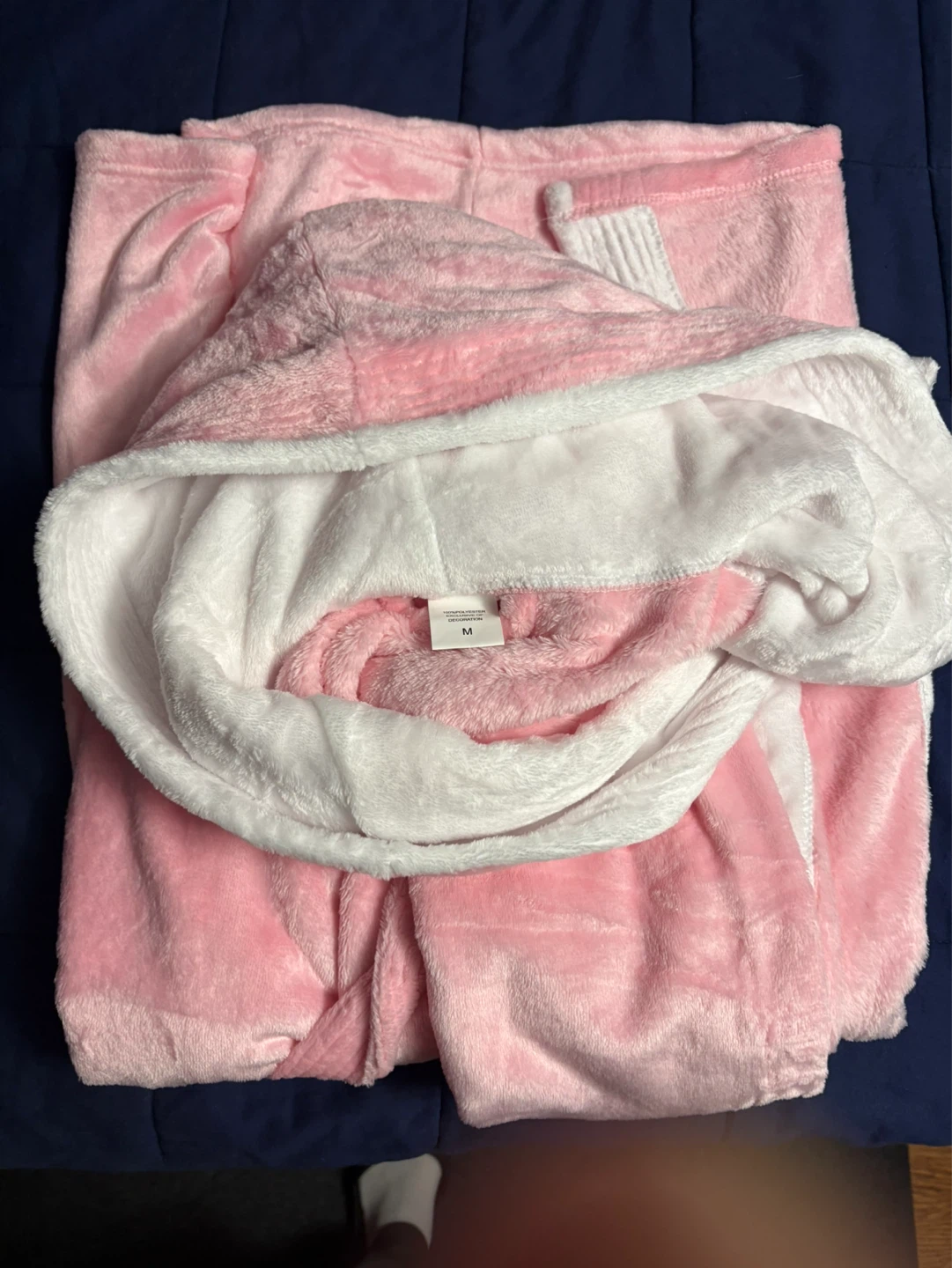 Pink Hooded Robe - Size M - photo 3