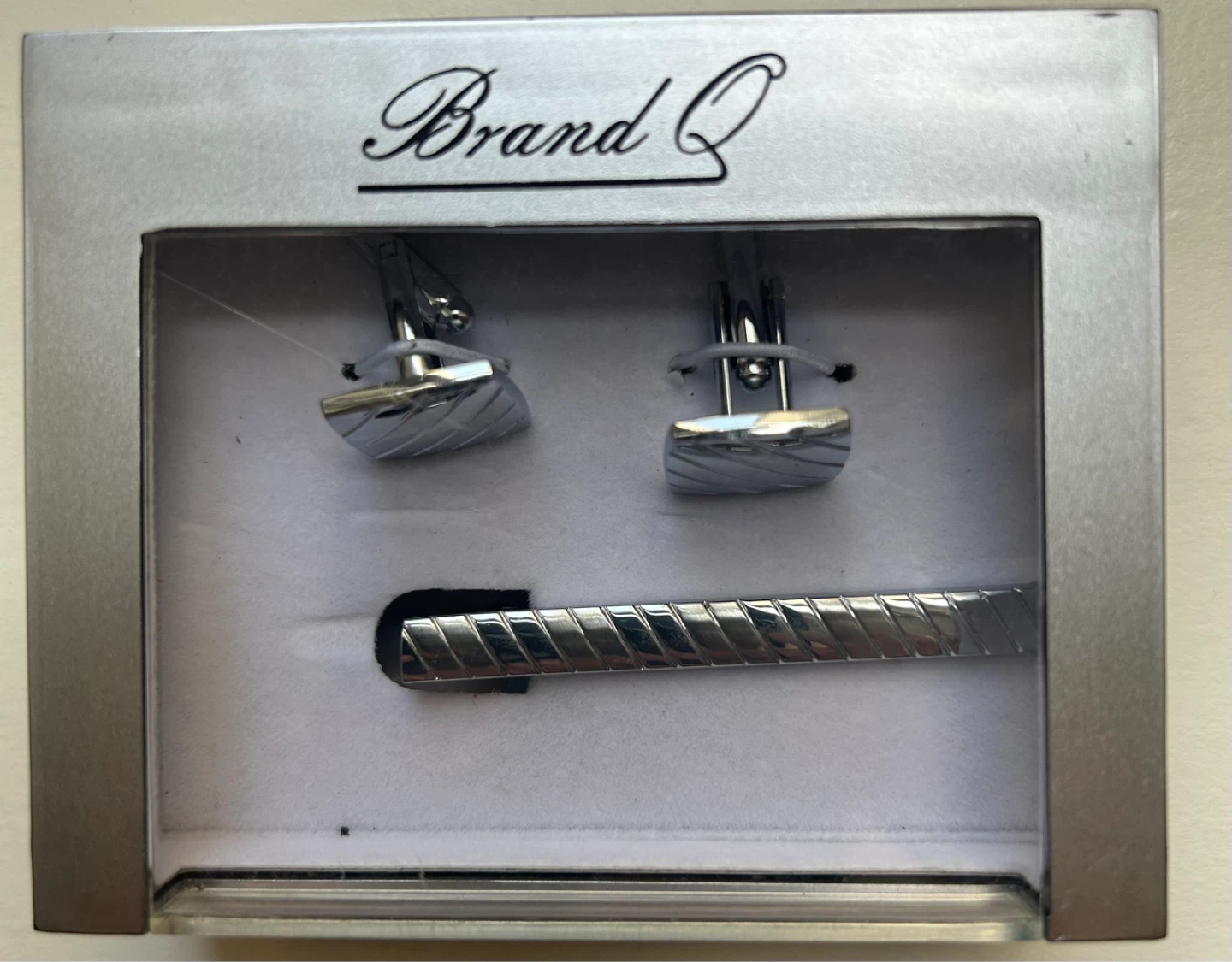 Brand Q Cufflinks and Tie Clip Set - photo 2