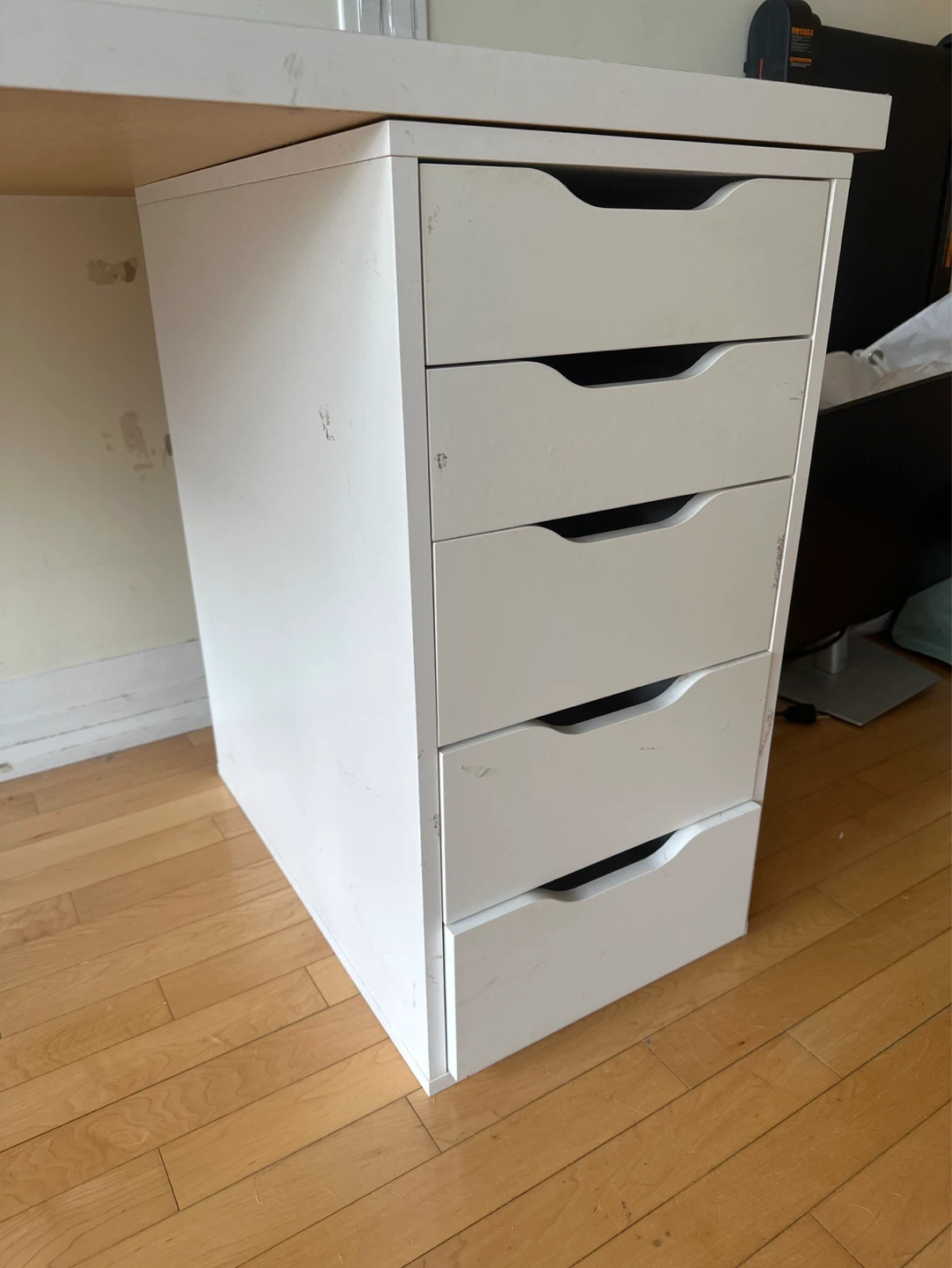IKEA White Alex Desk with Drawer Unit - photo 4