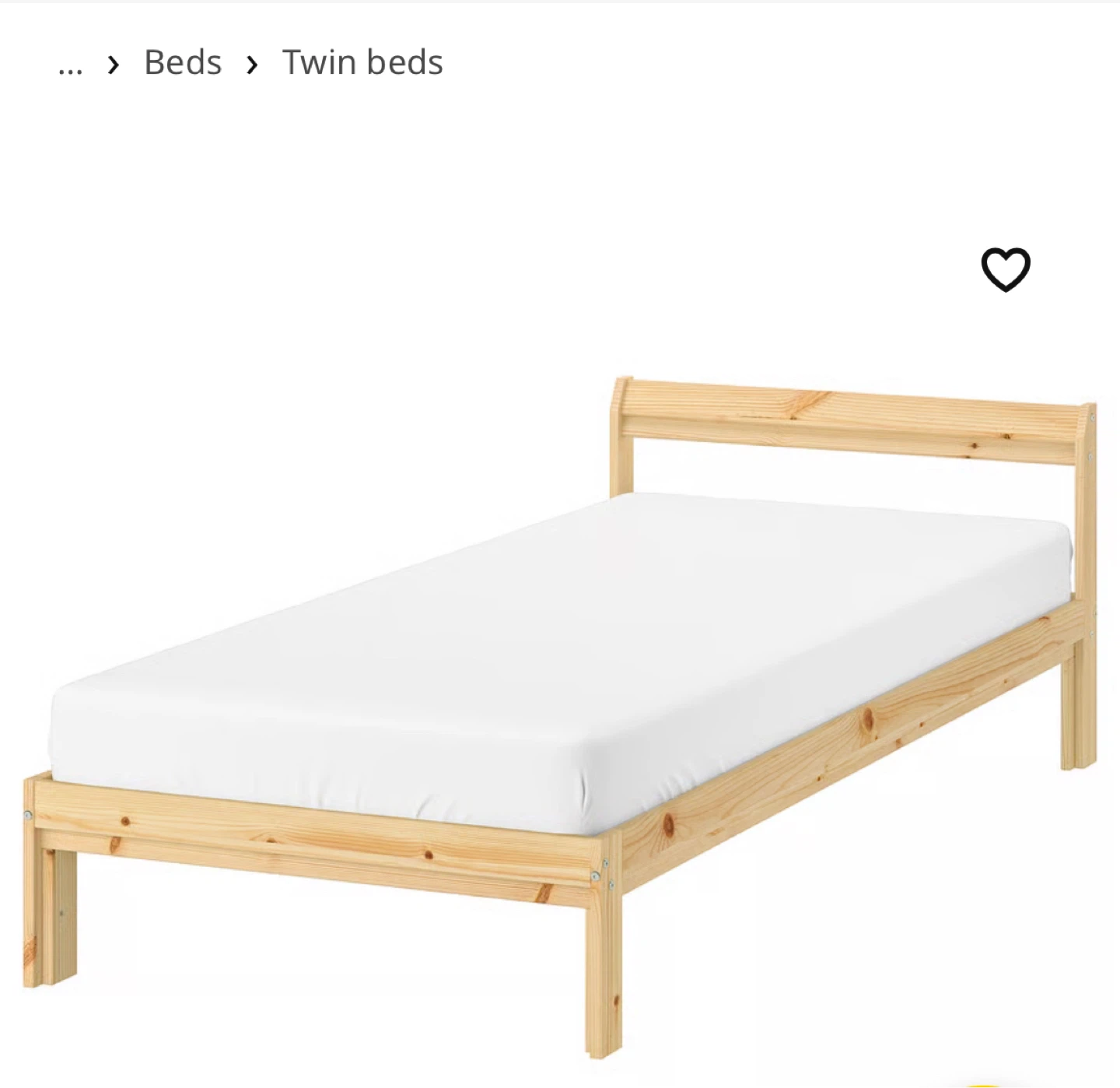 IKEA Twin Bed Frame - Pine Wood