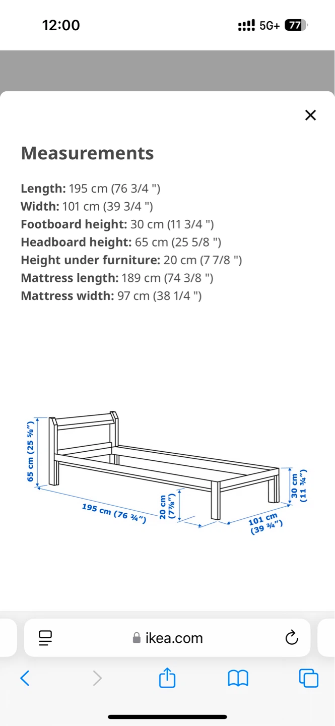 IKEA Twin Bed Frame - Pine Wood - photo 2