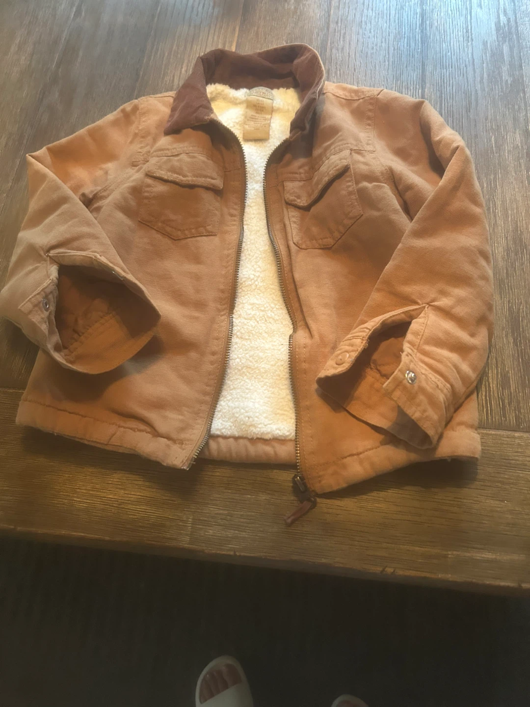 Kids size 5 Corduroy Sherpa Lined Jacket