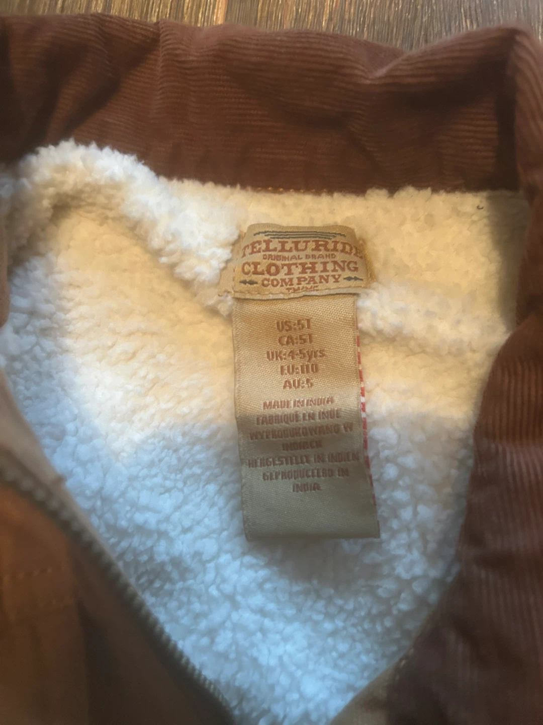 Kids size 5 Corduroy Sherpa Lined Jacket - photo 2