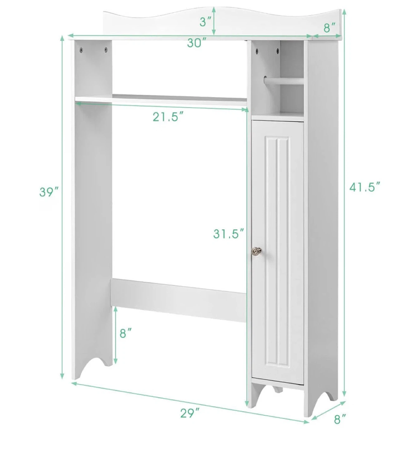 Over The Toilet Storage Cabinet - White - photo 5