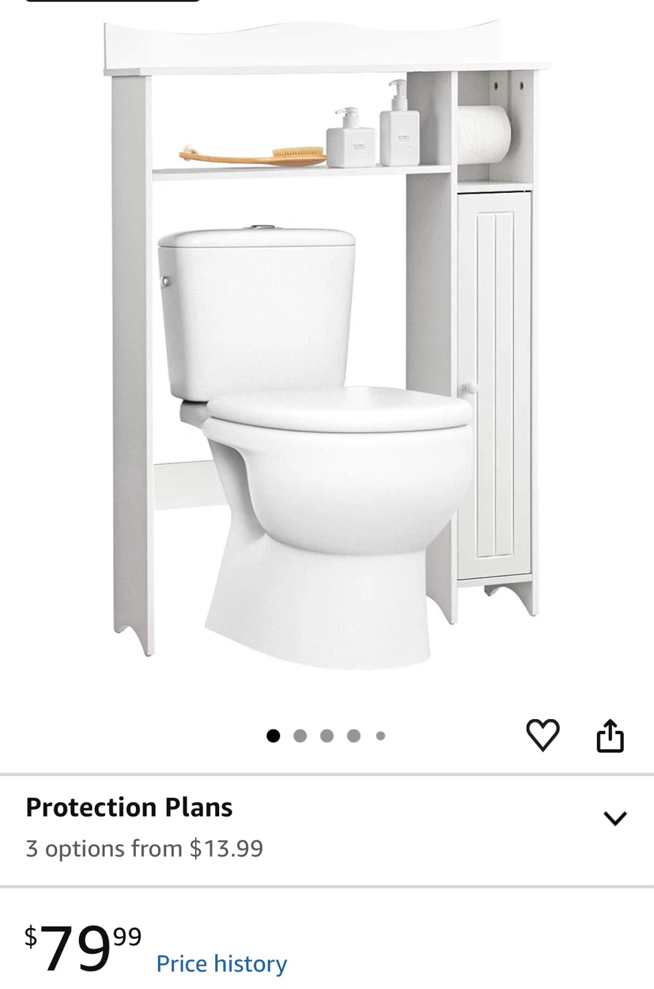 Over The Toilet Storage Cabinet - White