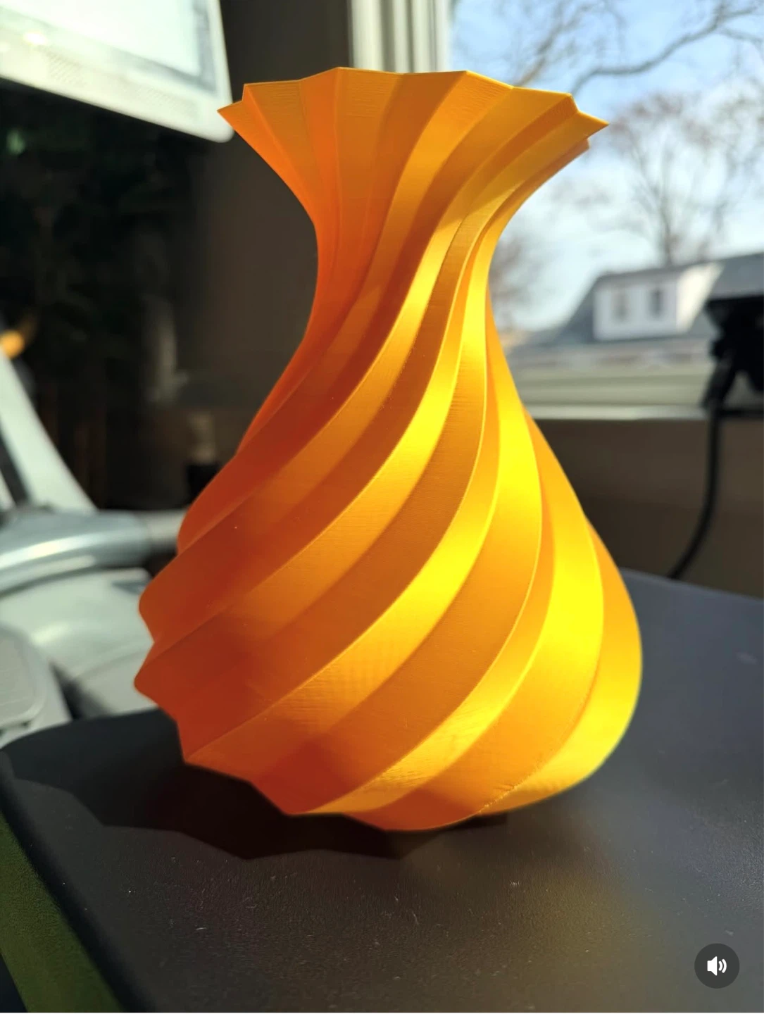 Gold Swirl Vase