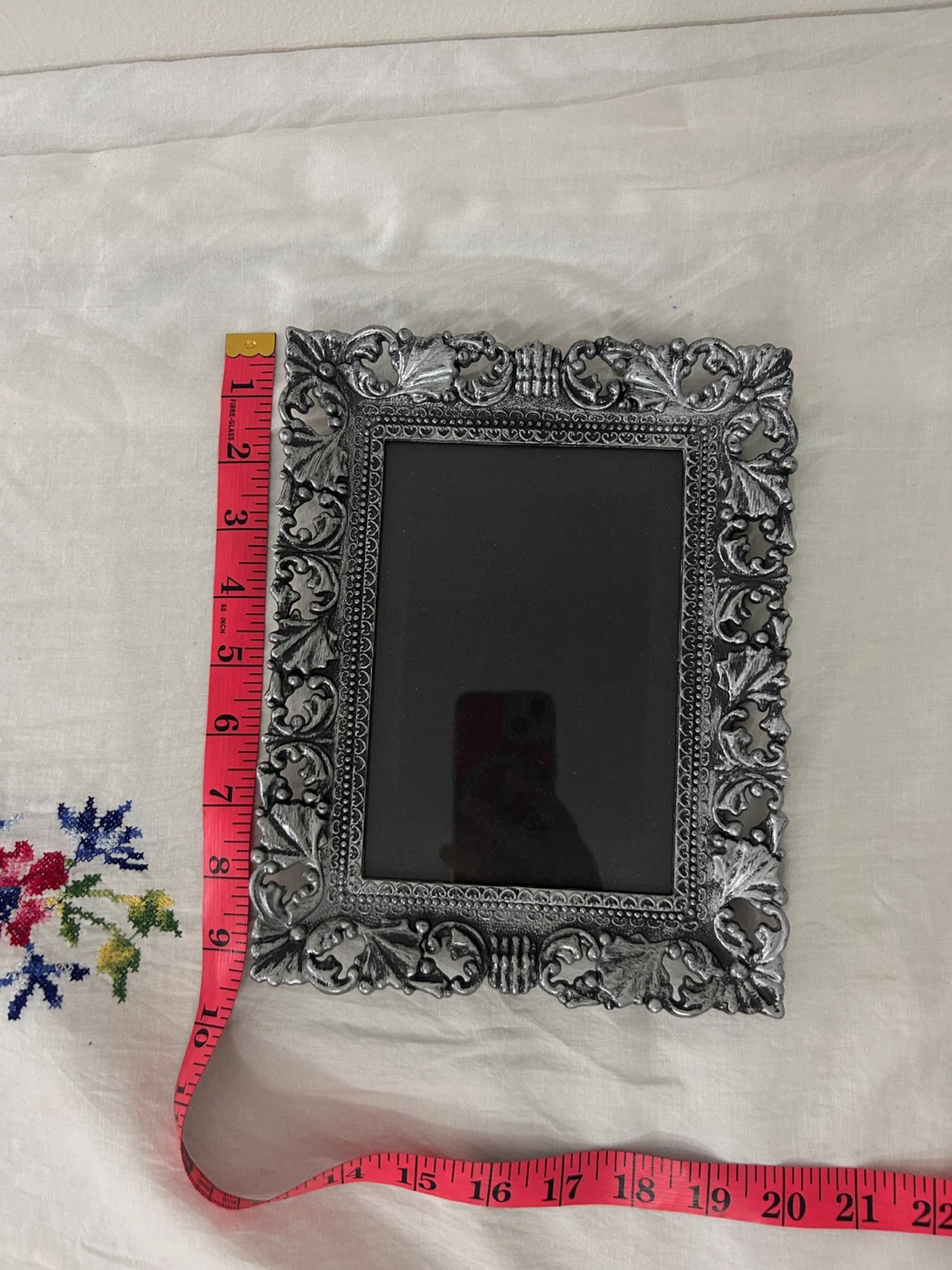 Ornate Silver Colour Plastic Picture Frame