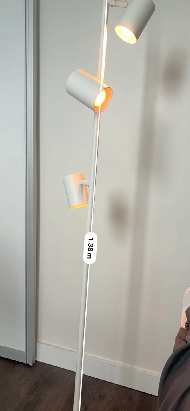 White 3-Head Floor Lamp - photo 4