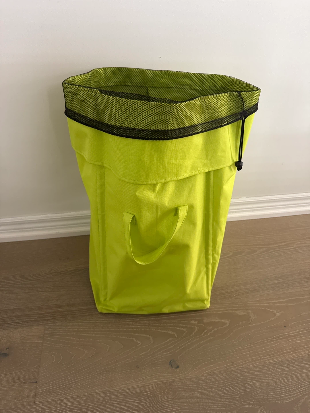 Lime Green Mesh Top Laundry Hamper