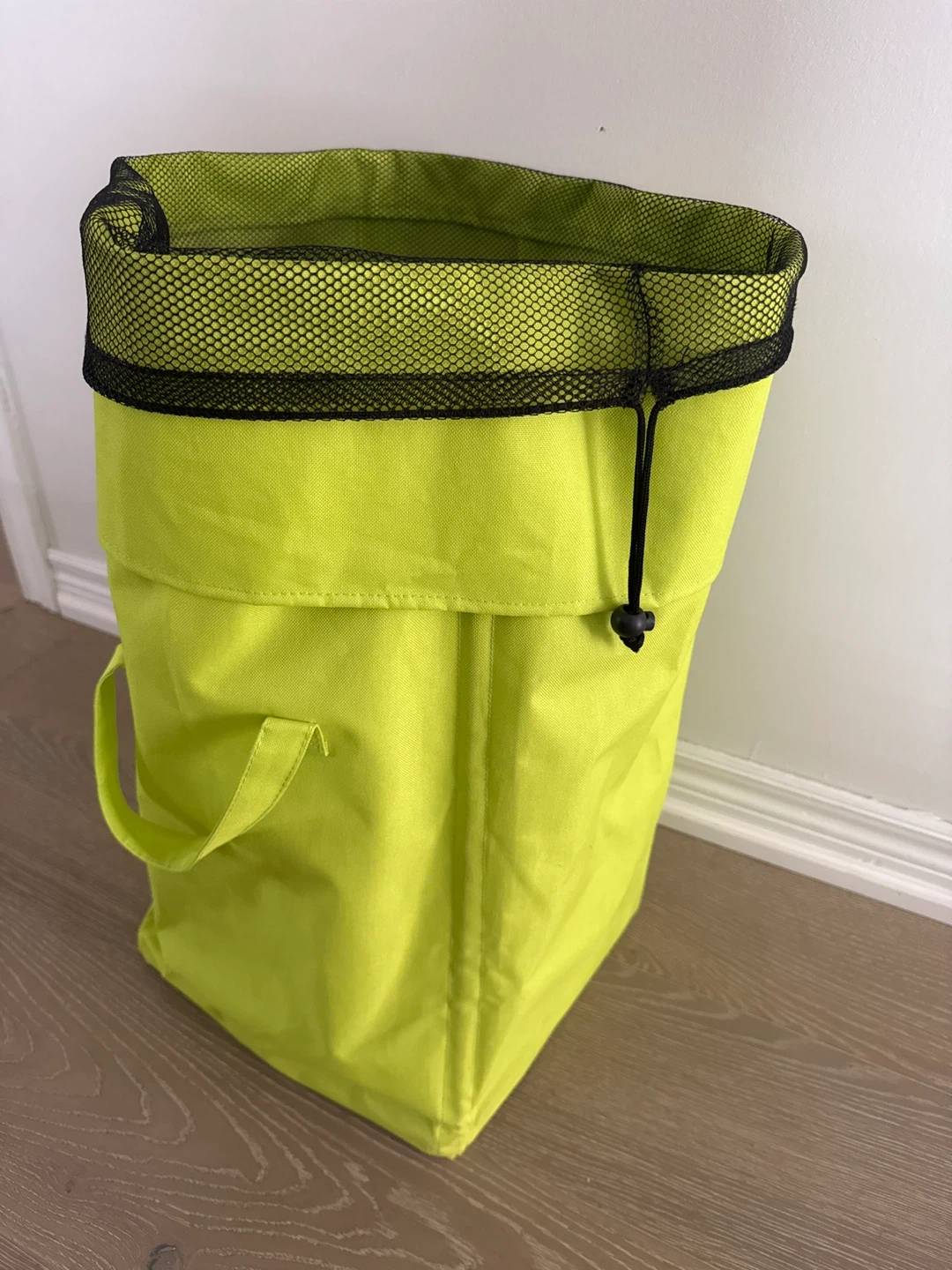 Lime Green Mesh Top Laundry Hamper - photo 3
