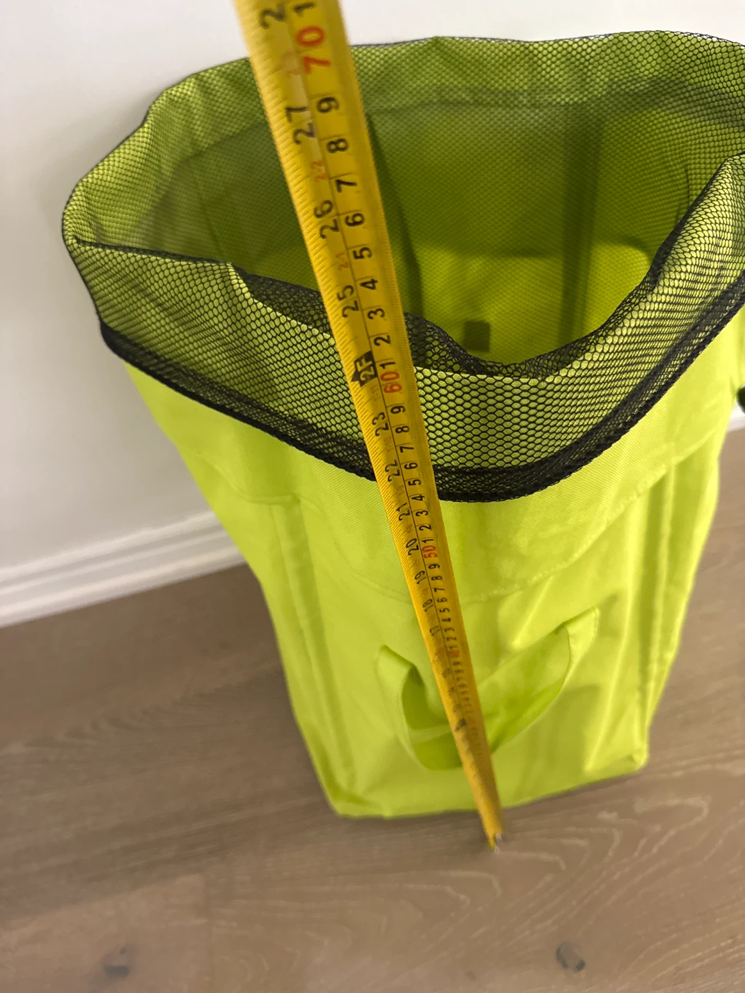 Lime Green Mesh Top Laundry Hamper - photo 4