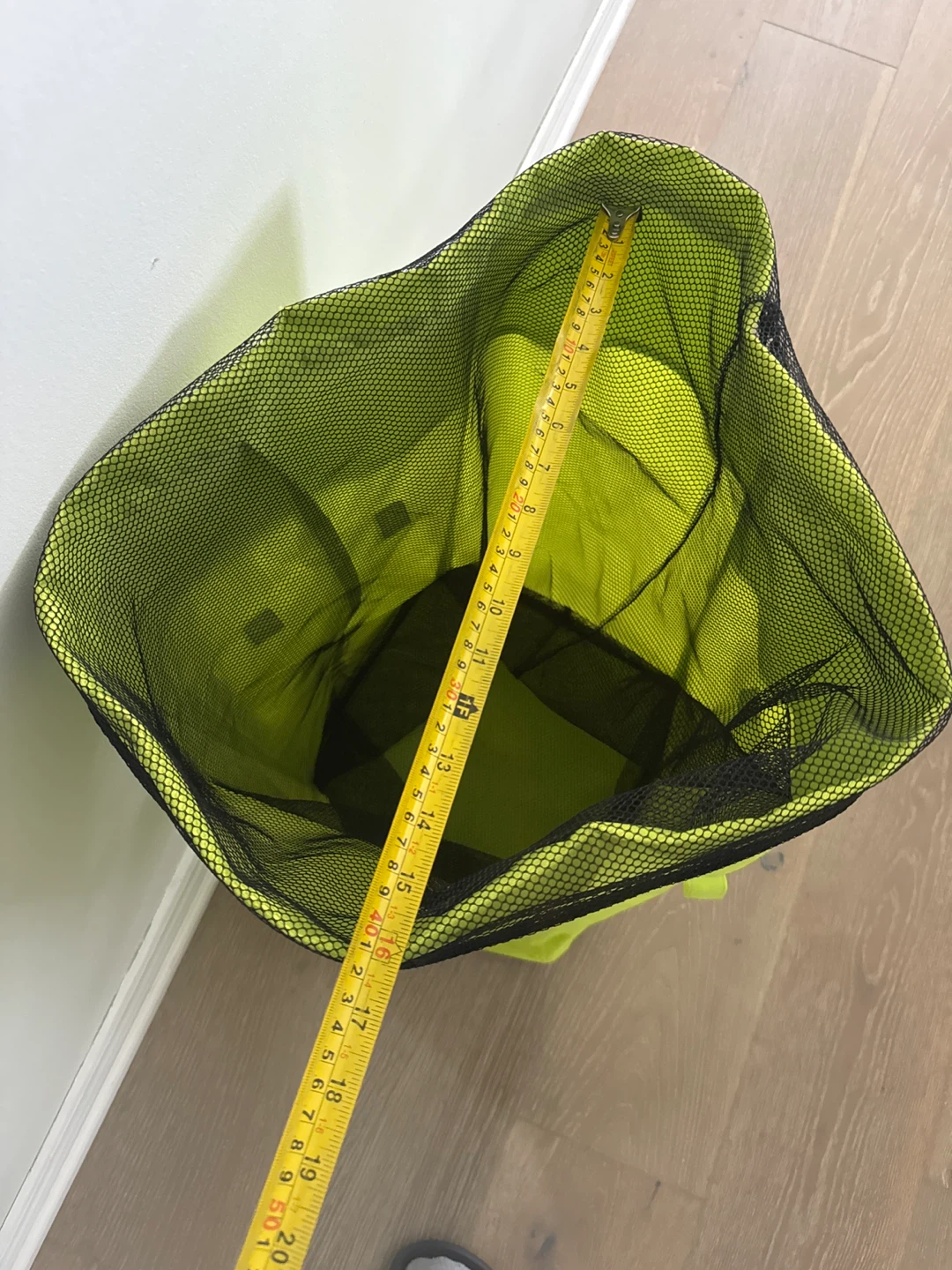 Lime Green Mesh Top Laundry Hamper - photo 5