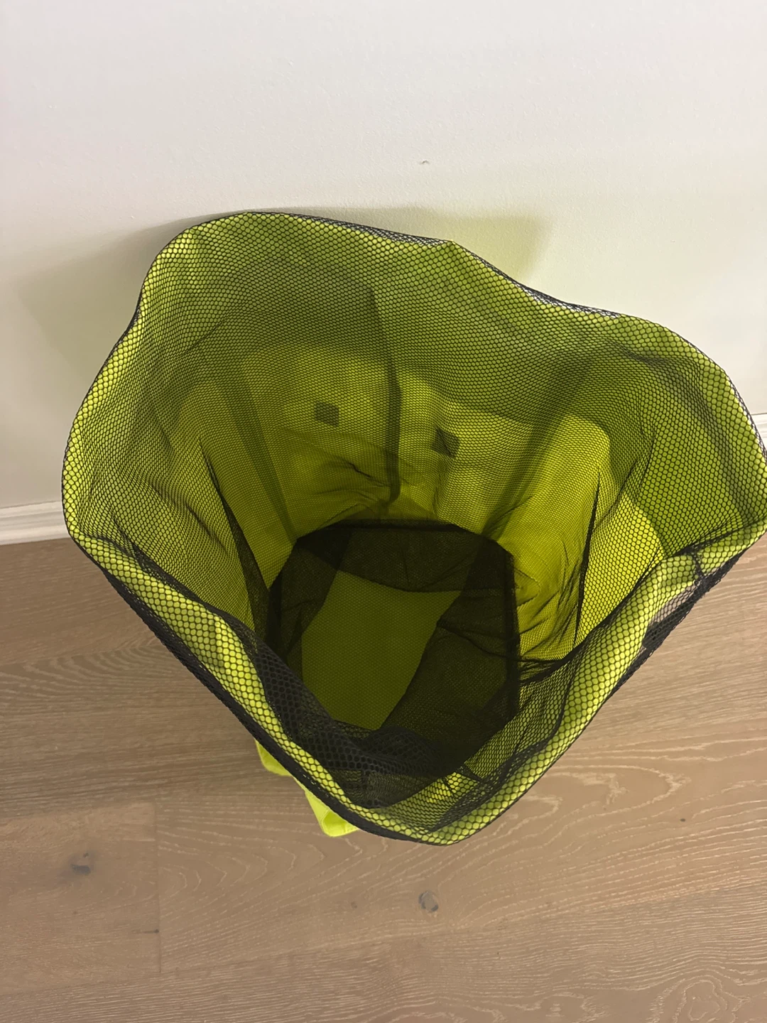 Lime Green Mesh Top Laundry Hamper - photo 2