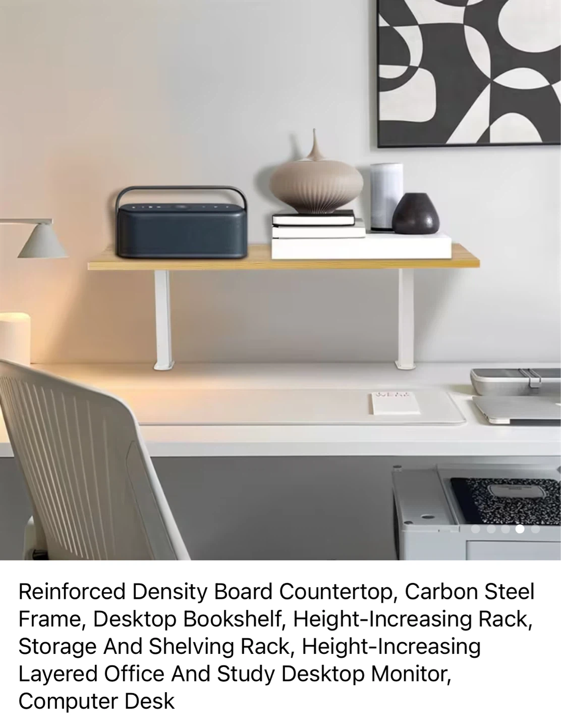 Burlywood Desktop Bookshelf - Monitor Riser - photo 3