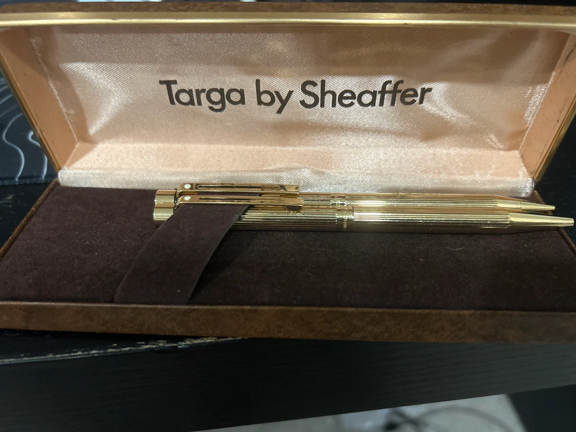 Sheaffer Targa Gold Ballpoint Pen and pencil