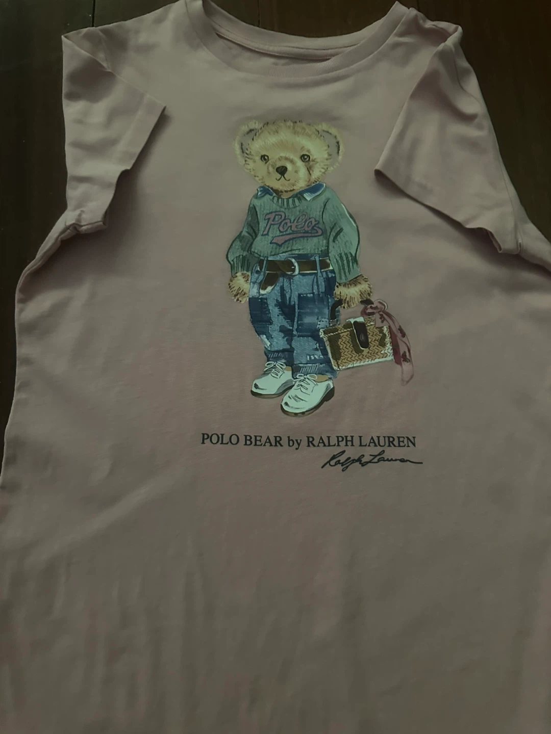 Polo Ralph Lauren Pink Polo Bear T-Shirt Dress M (8-19) - photo 2