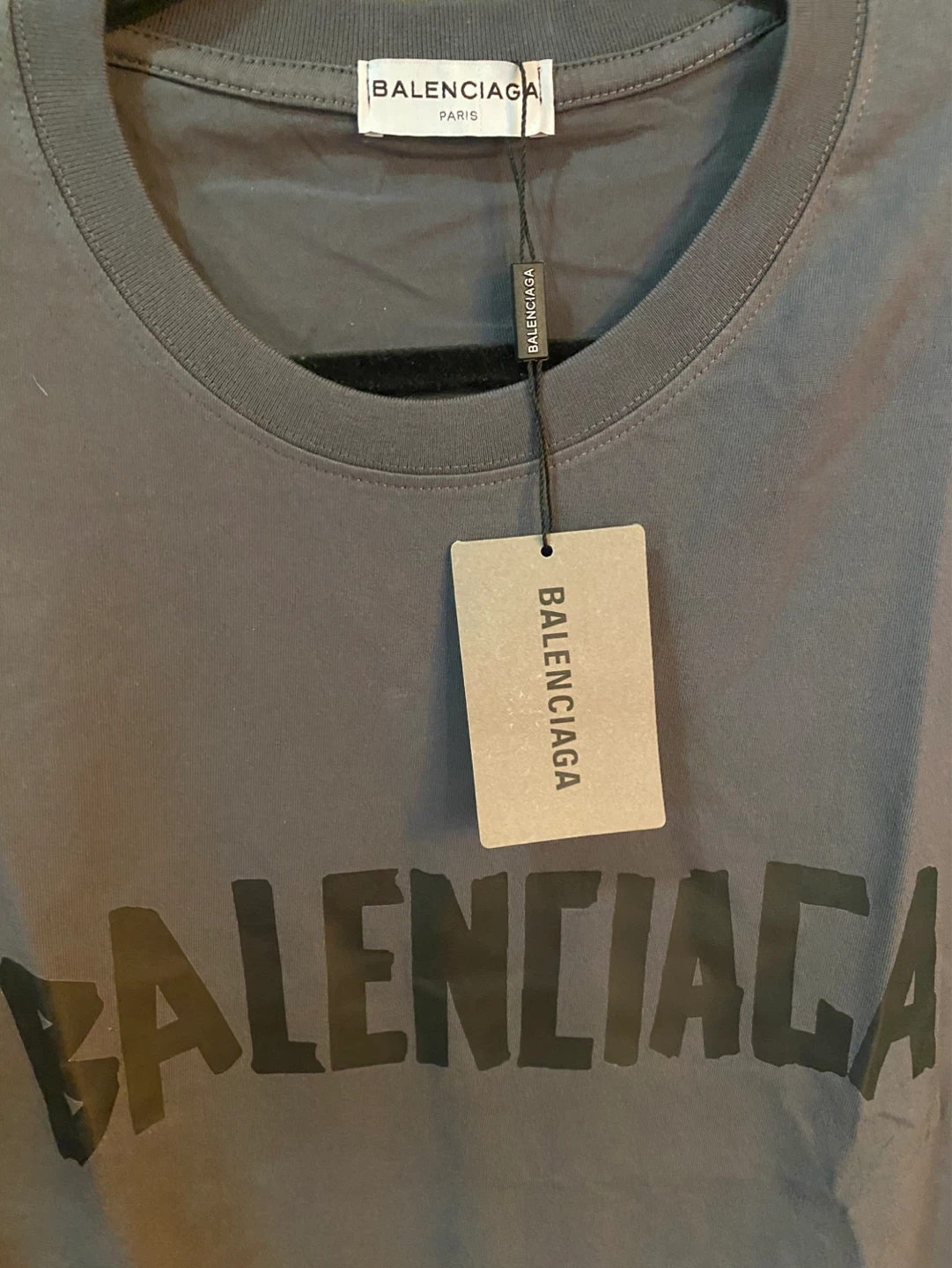 Balenciaga Men's Sleeveless Logo T-Shirt - Grey - photo 2