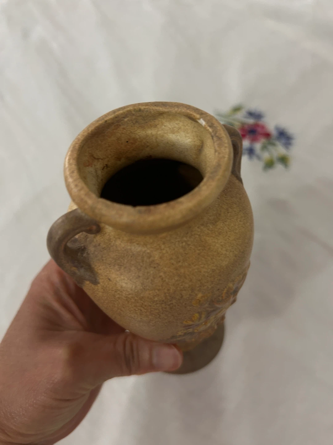 Vintage Ceramic Vase with Floral Design - photo 3
