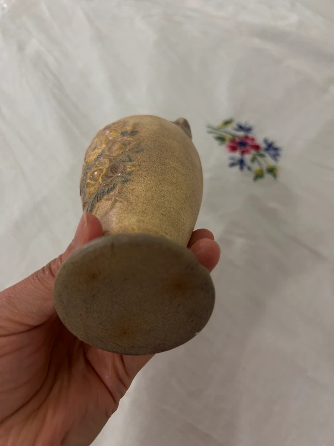 Vintage Ceramic Vase with Floral Design - photo 4