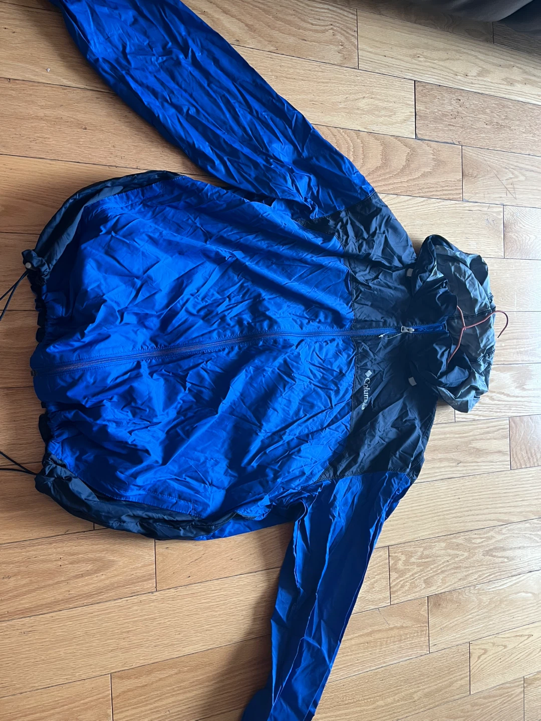 Men’s Columbia Blue & Black Windbreaker Jacket xl