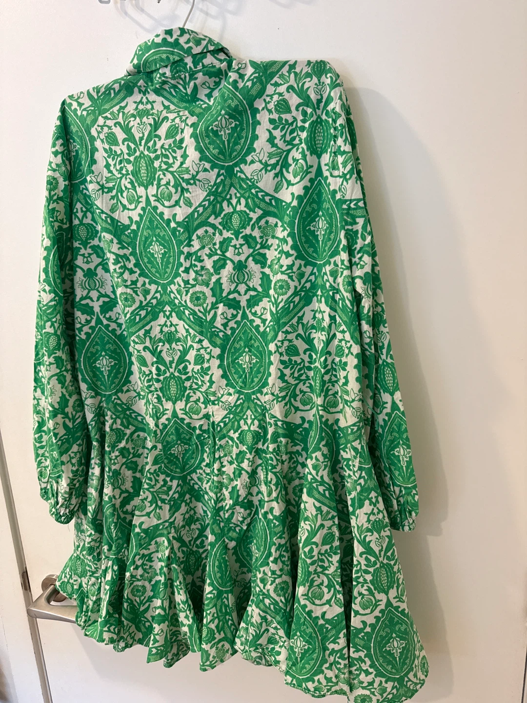 ZARA Green Floral Print Shirt Dress - photo 2