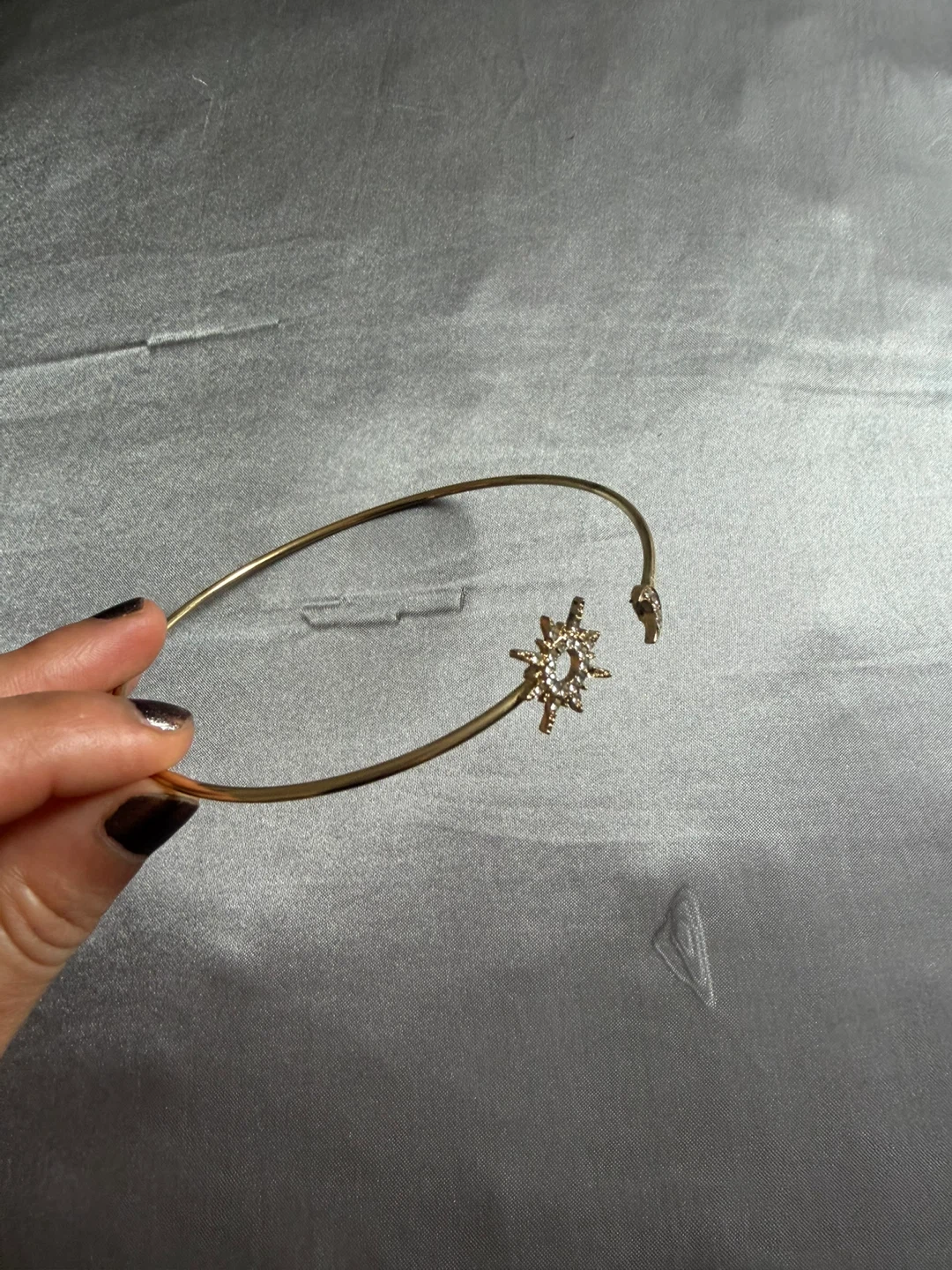 Gold-tone Sun and Moon Arm Bangle - photo 3