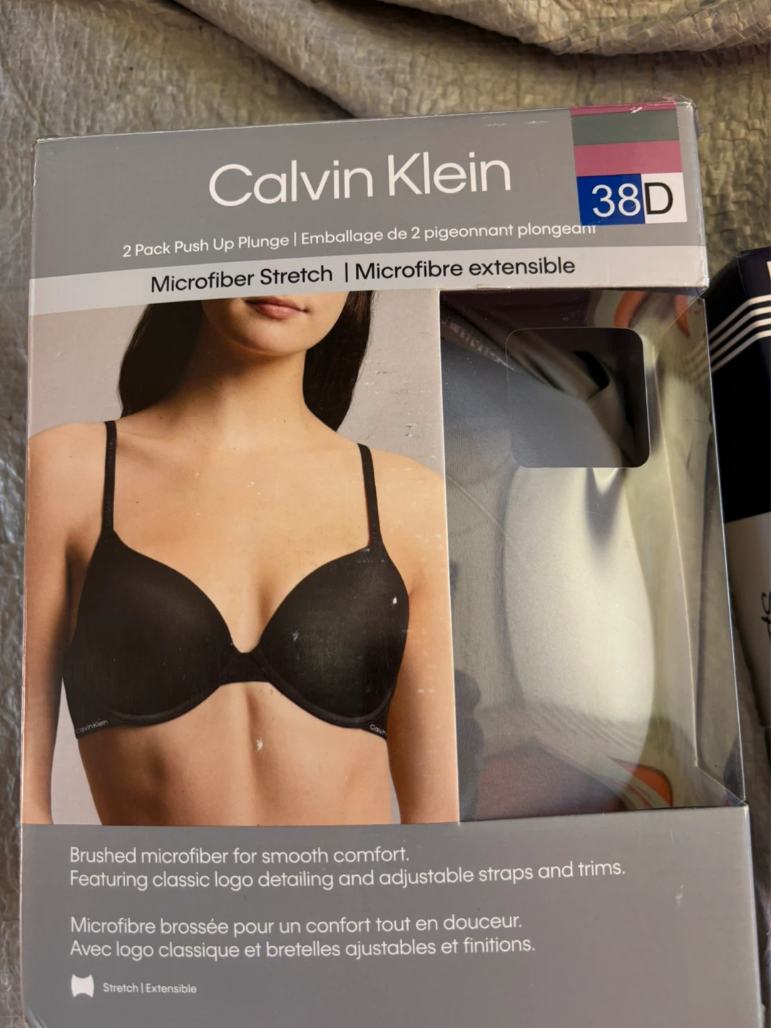 Calvin Klein 2 Pack Push Up Plunge Microfiber Bras