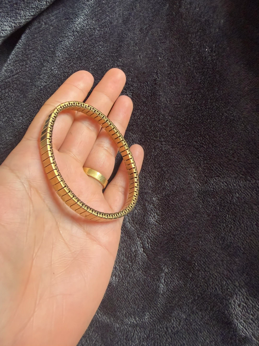 Gold-tone Stretch Watch Band