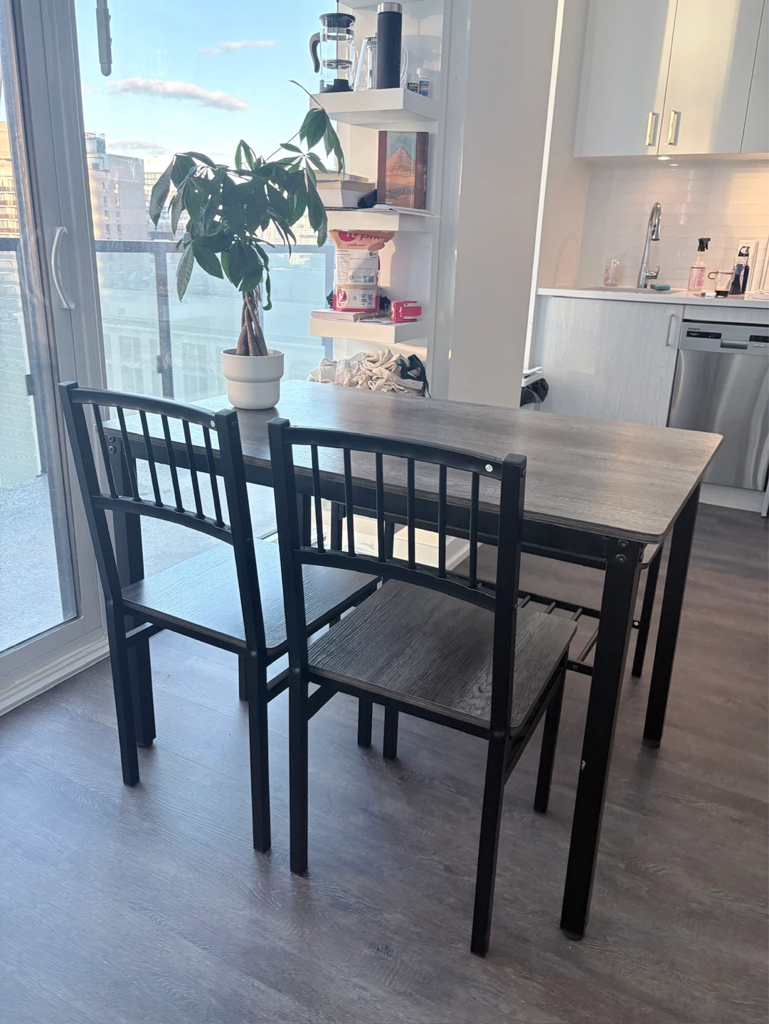 3-Piece Dining Set with Table and 2 Chairs - photo 2