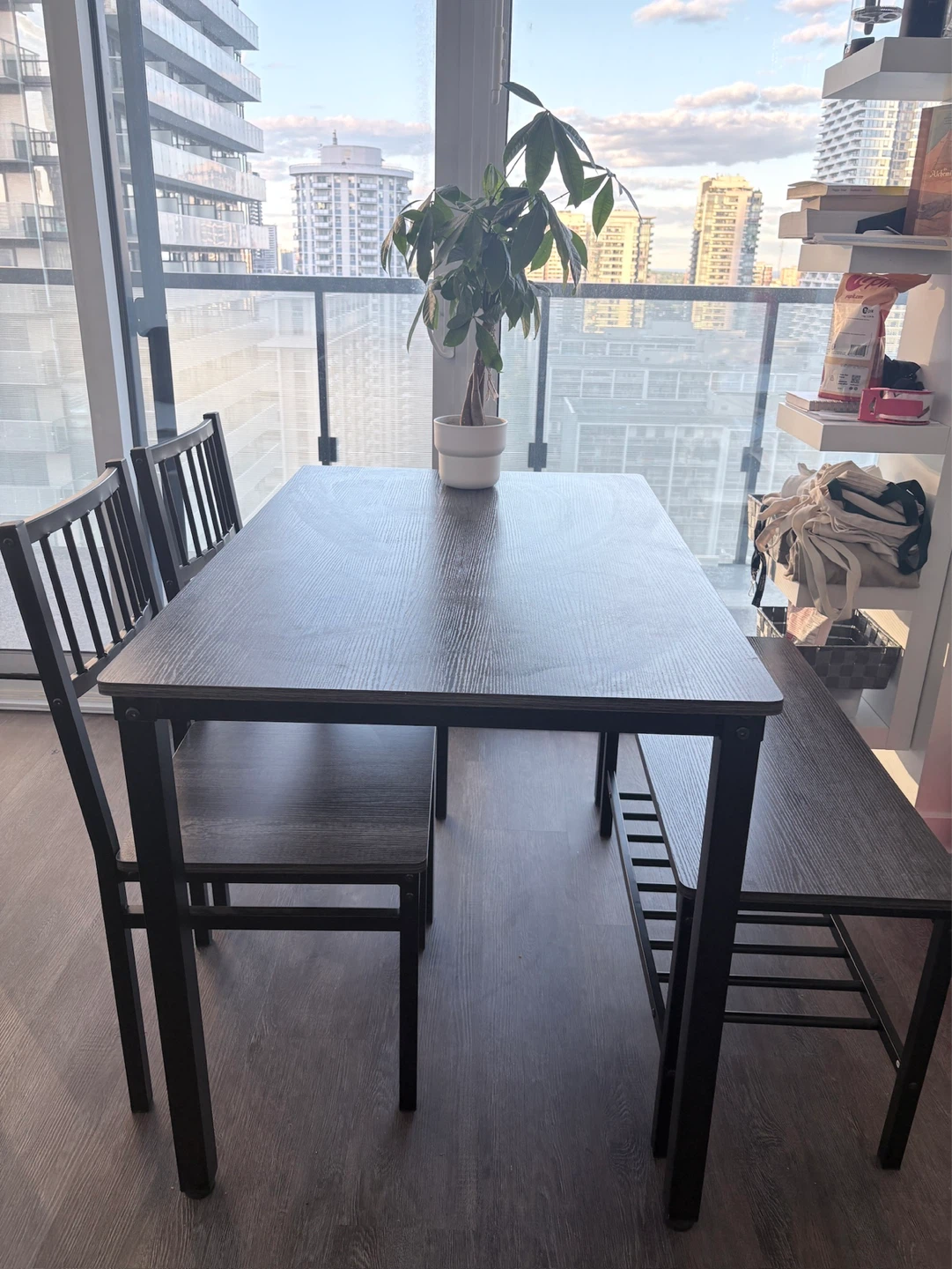 3-Piece Dining Set with Table and 2 Chairs - photo 4