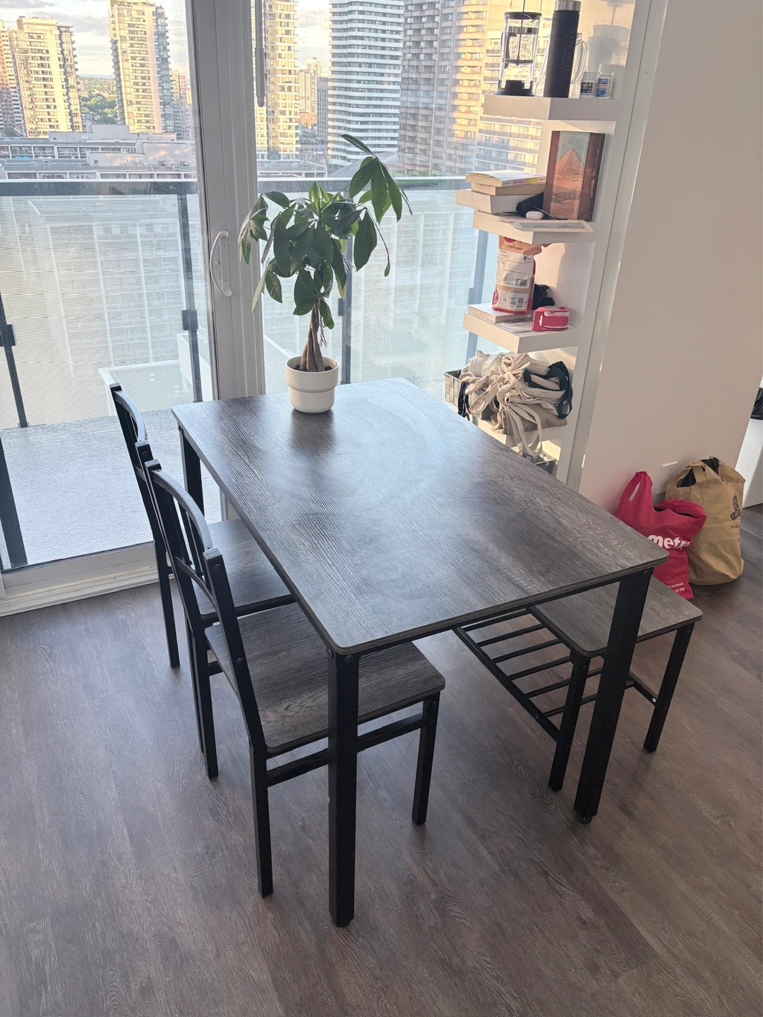 3-Piece Dining Set with Table and 2 Chairs