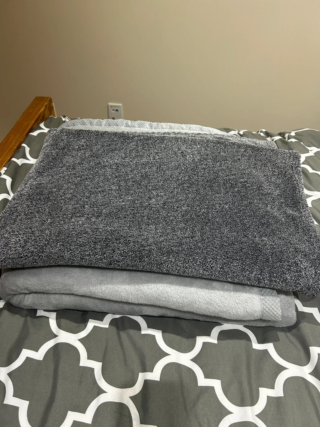 White Pillow and Grey Blankets - photo 2
