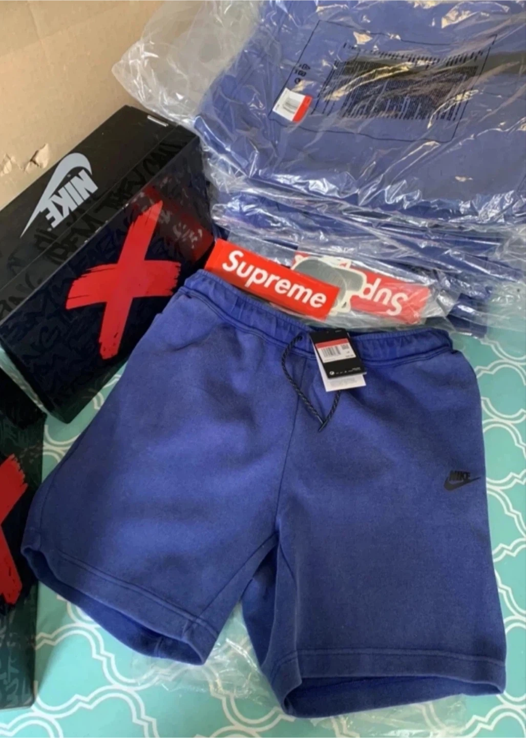 Nike Blue Tech Fleece Shorts Size L and XL only