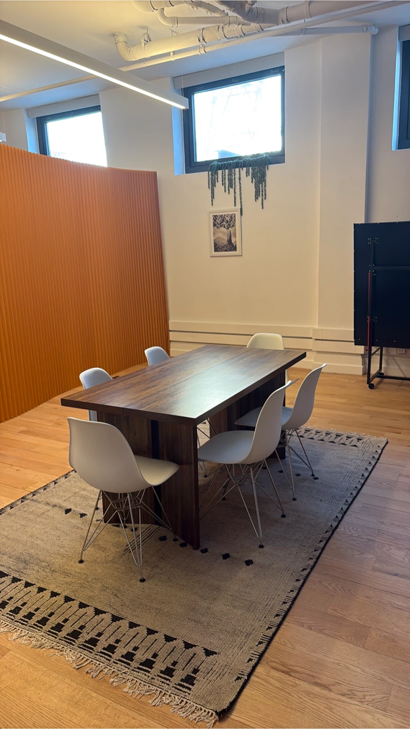 63” Dark brown dining table