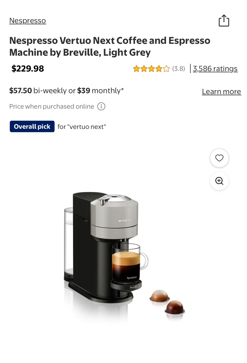 Nespresso Vertuo Next Coffee and Espresso Machine by Breville - photo 2