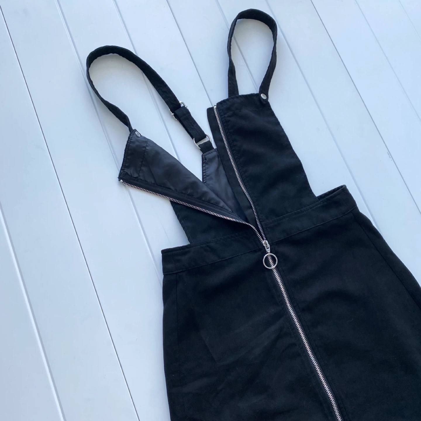 Black Zipper Overall Mini Dress - photo 3